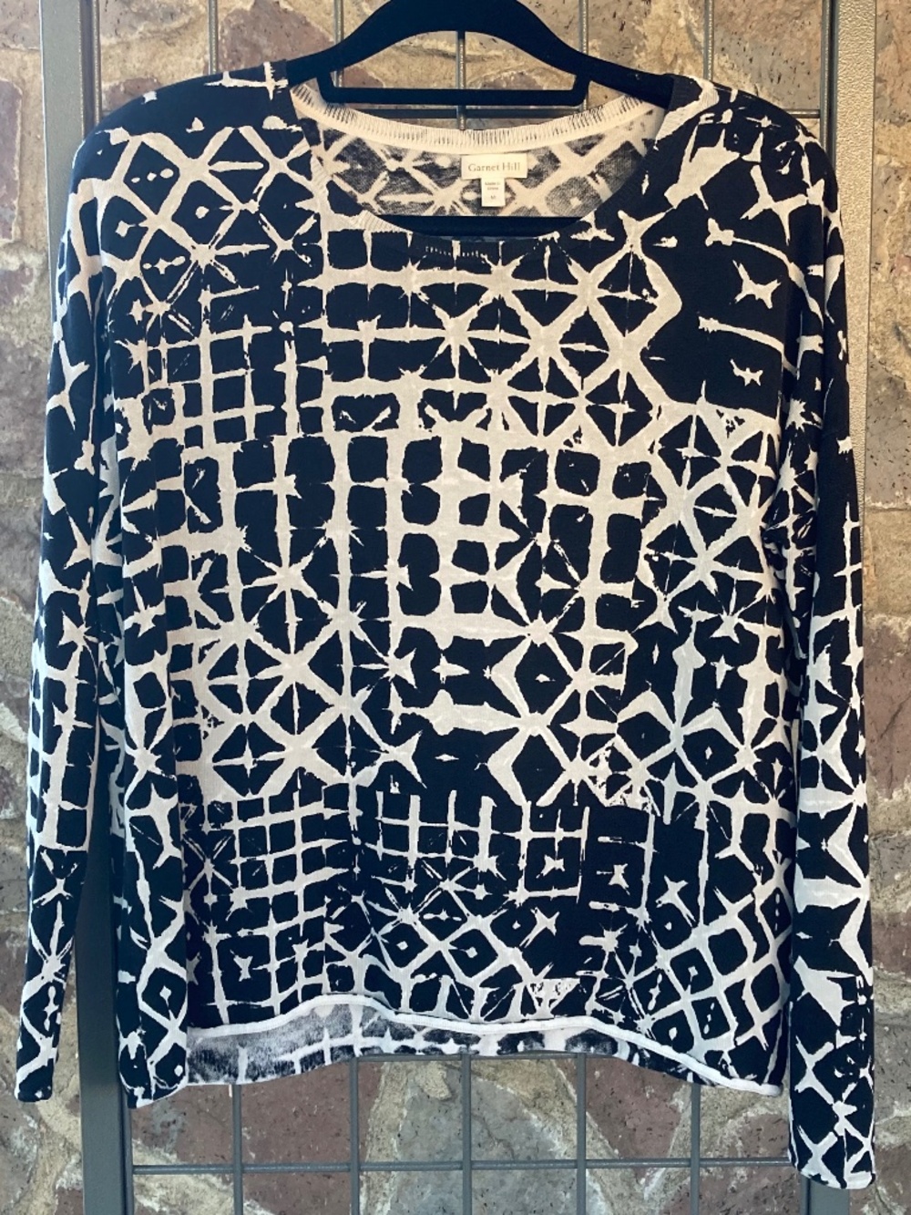 Garnet Hill Silk / Cotton Blend Long Sleeve Top Ladies Size Medium
